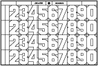 2 inch 50 piece number sheet