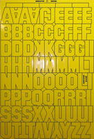 80 Assorted Letters, Vowels. 16x24" Die Cut Magnet Sheet