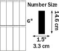 6x1.5 inchs by 14.6x3.3 Centimeters.