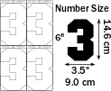 6x3.5 inchs by 14.6x9.0 Centimeters.