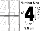 6x3.9 inchs by 14.6x9.8 Centimeters.