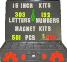 501 piece magnet letter, number box kit.