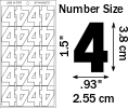 20 Die Cut Magnet #4 Sheet. 3.81 CM  / 1.5" tall. 