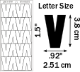 20 Die Cut Magnet V Sheet. 3.81 CM  / 1.5" tall. 