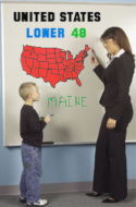 Magnet Map with Teacher and Student.