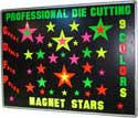 Magnet Sets of Stars. Each is die cut to fit. Mated Magnet Stars